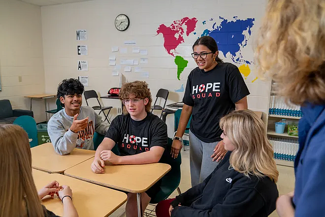 People sitting in a classroom