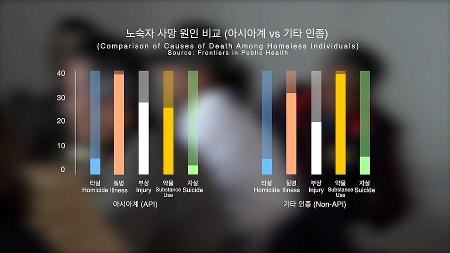 A bar chart compares the Causes of Death among Koreans