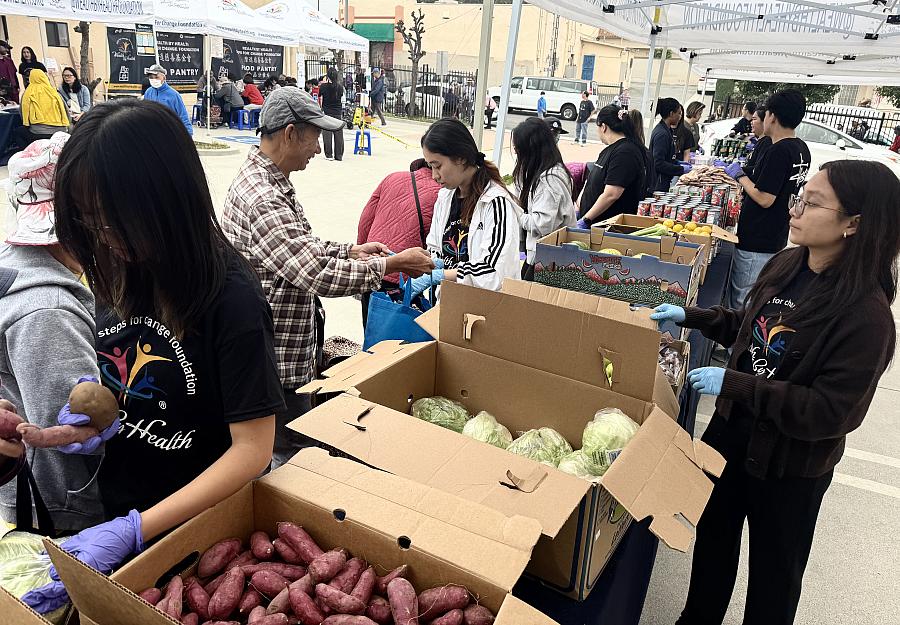 People milling about