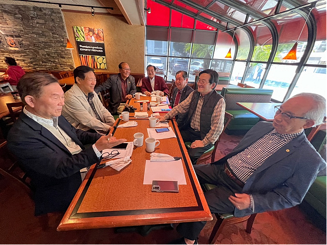 A group of people at a table