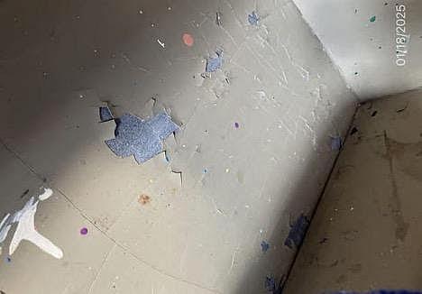 Wall with broken paint