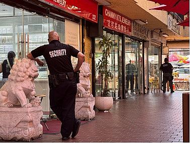 A person standing on a street