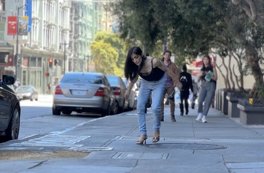 Woman on street