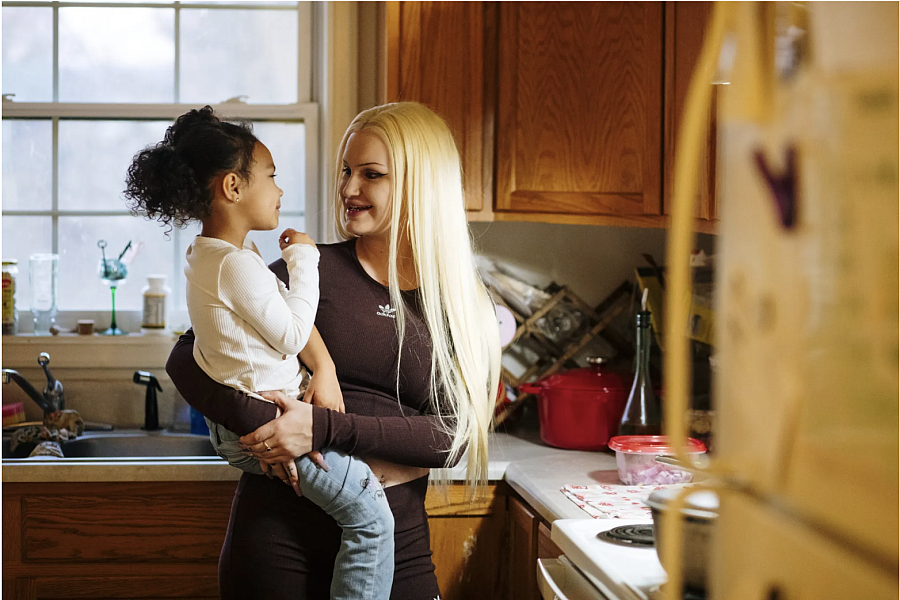 Person holding a child