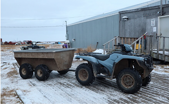 Vehicle attached to a cart