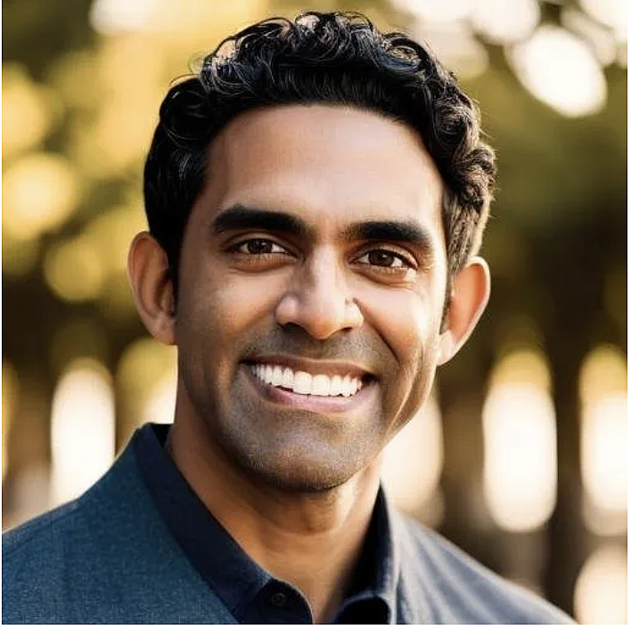 Dr. Hari Nair smiles at the camera in a close cropped headshot