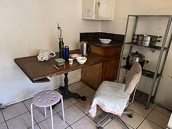 a desk and a chair