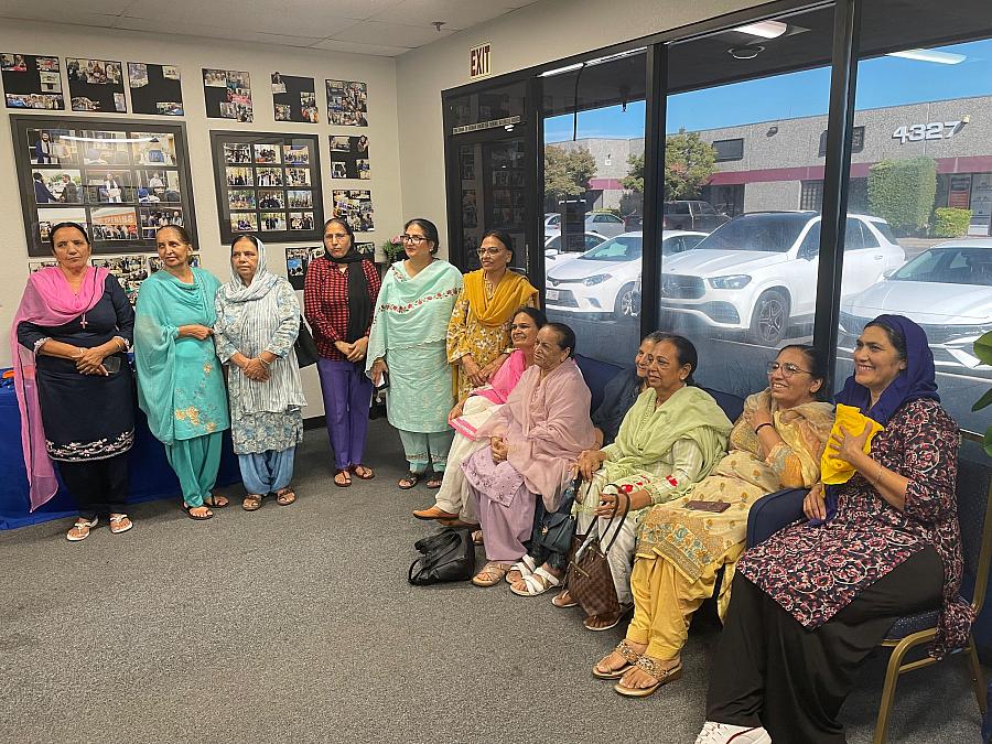 Community members attend a listening circle