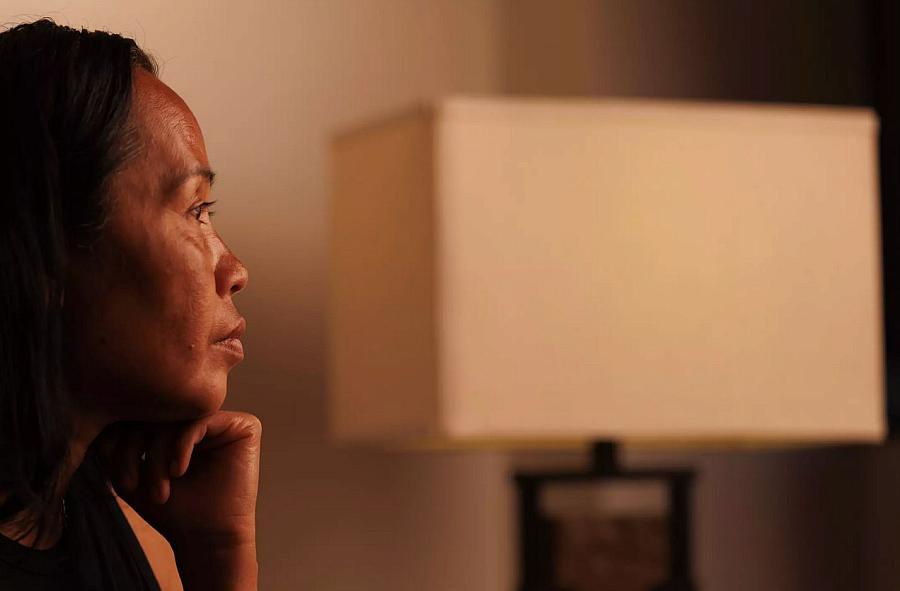 A side face of a person