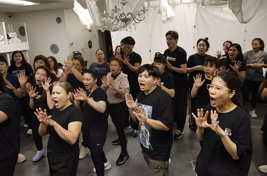 People performing different maneuvers