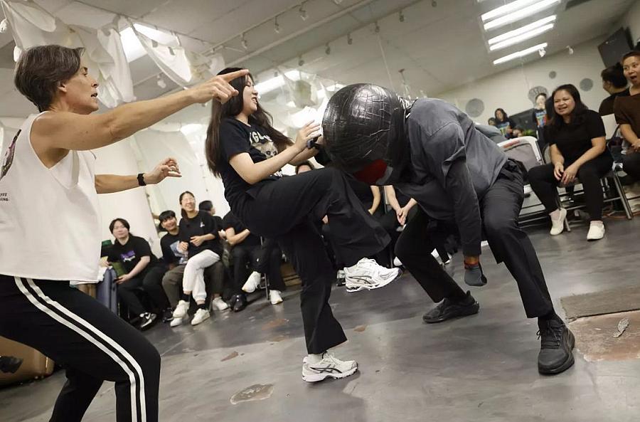 People in training for combat