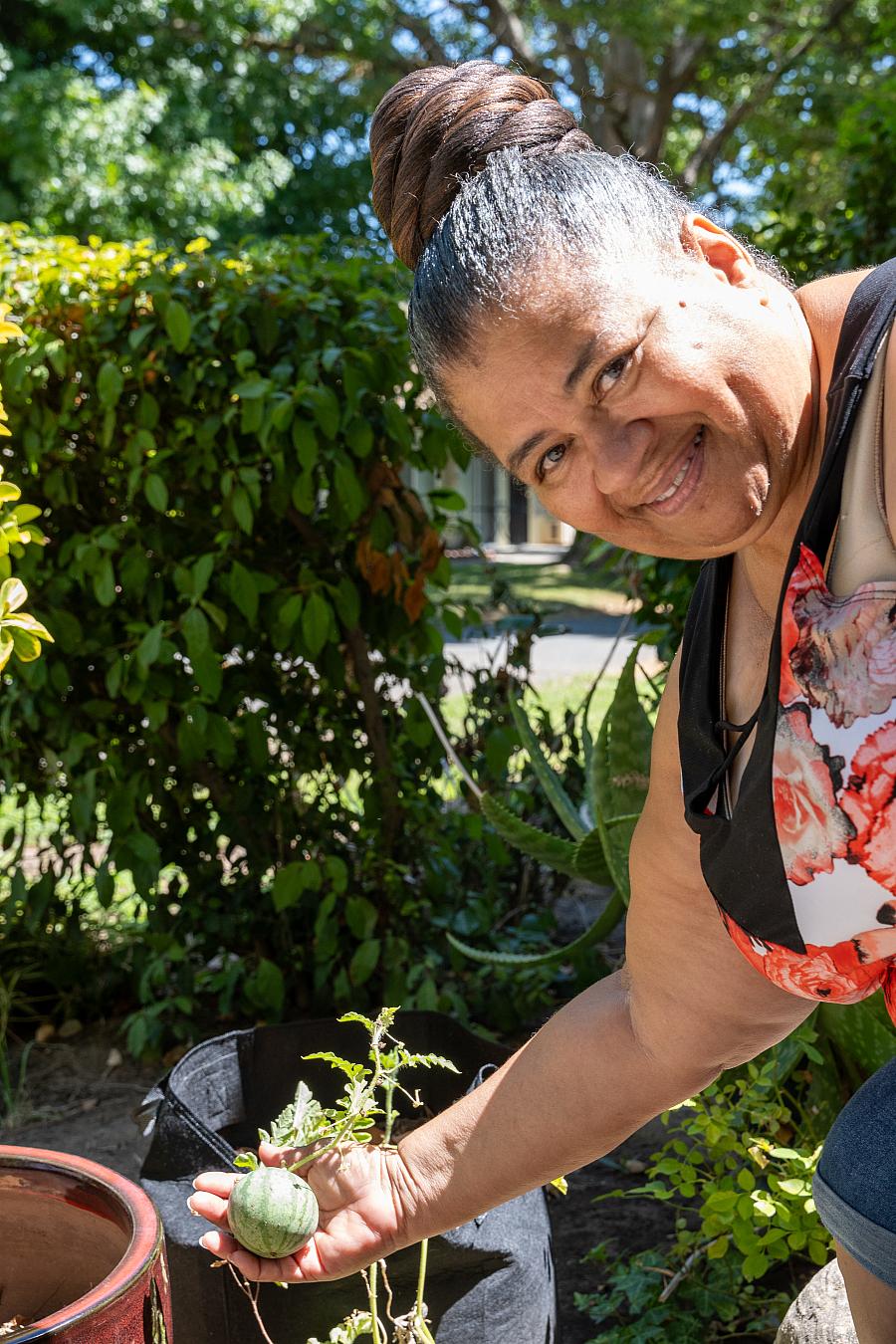 woman in garden