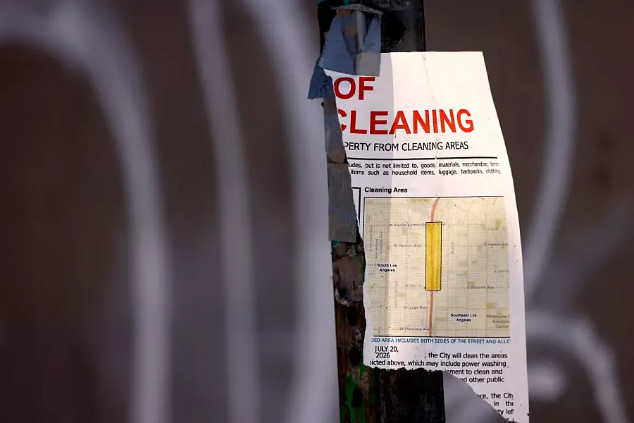A torn copy of a notice 