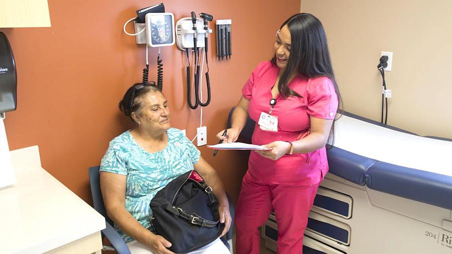 Nurse with a patient