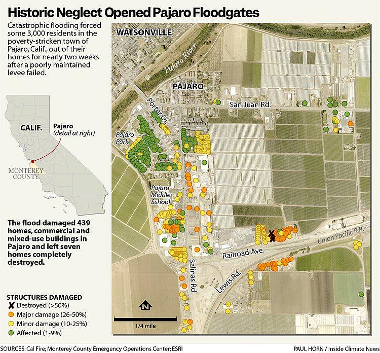 Map of Pajaro, California