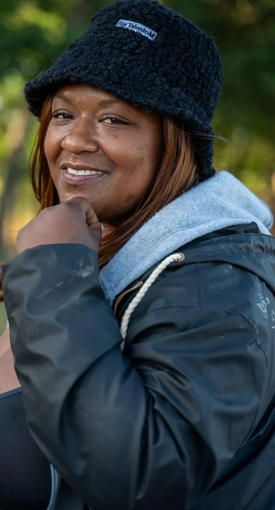 Person in black jacket 