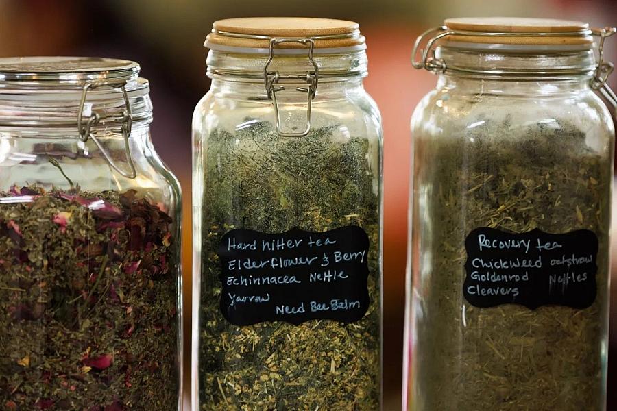 Three Containers of herbal tea
