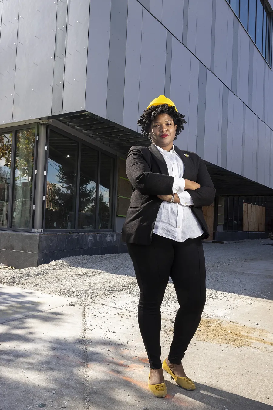 A person at a construction site