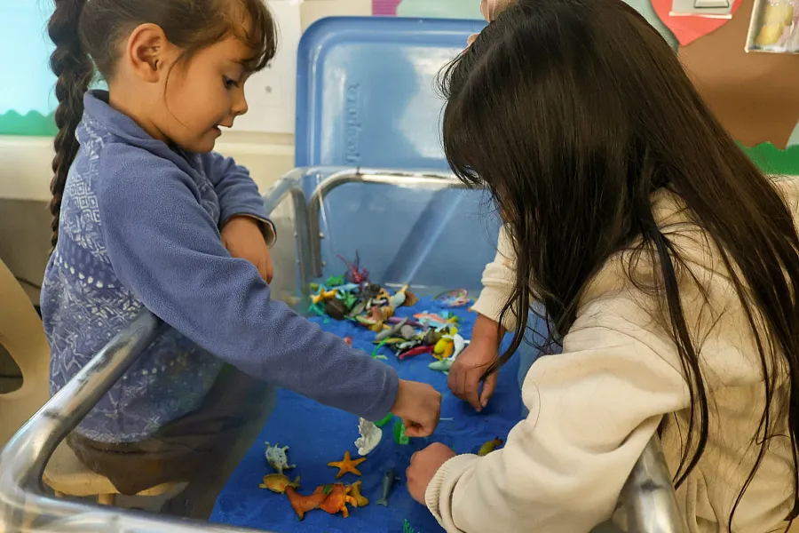 A child and a person