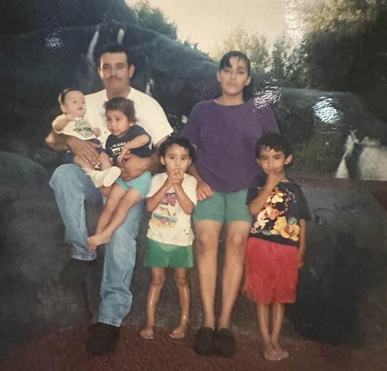 The family of Juan Moreno when he and his sisters were young