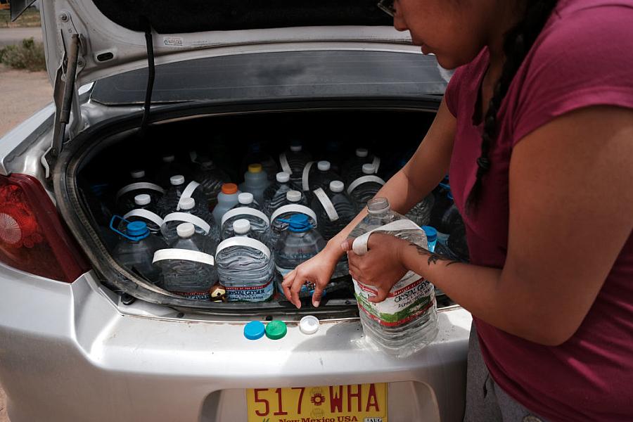 Image of bottles in trunk