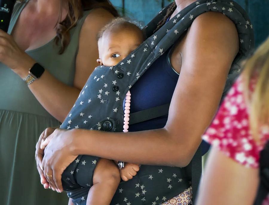 Baby in a baby carrier