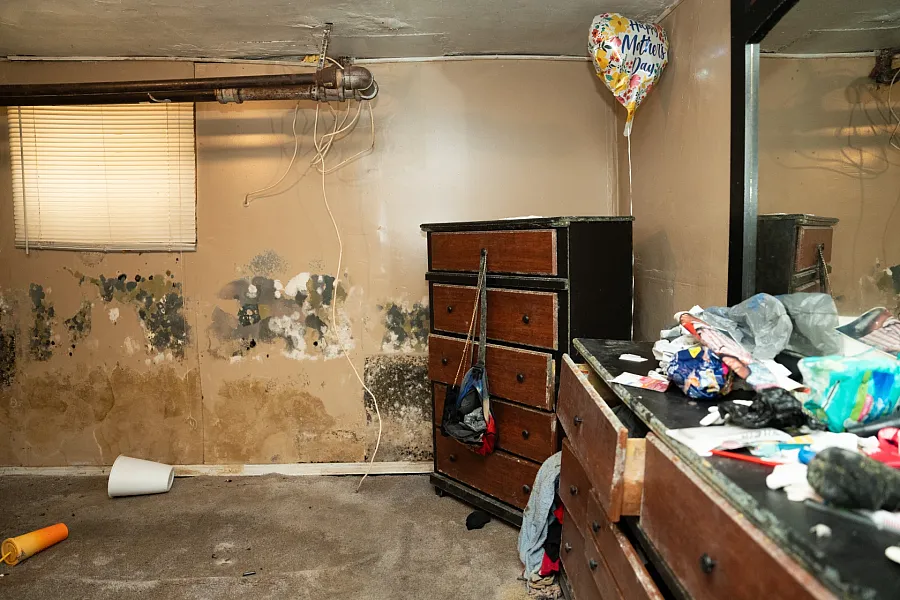 Basement walls of a home 