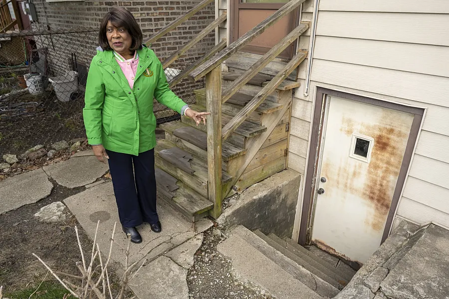 A person in green coat