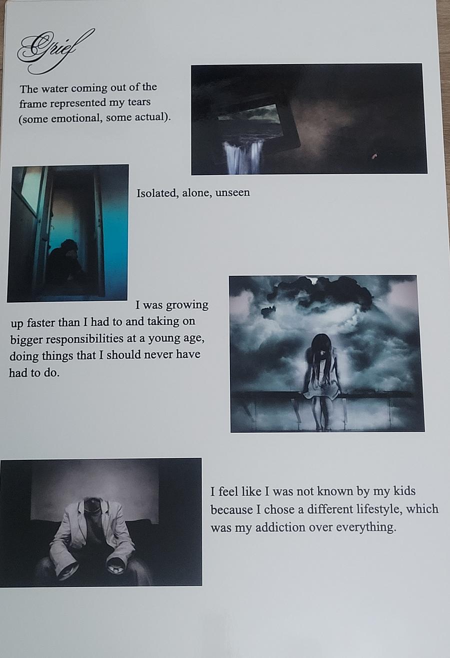 Pictorial representations help the men name the grief they’re feeling and may never have had the space to process.