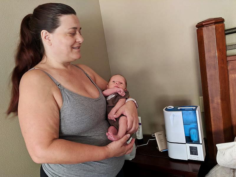 Almost immediately after Aidan’s birth, Ochoa’s valley fever symptoms began to subside. She hopes her immune system is overtaking the disease on its own. (Photo by Kerry Klein/KVPR)