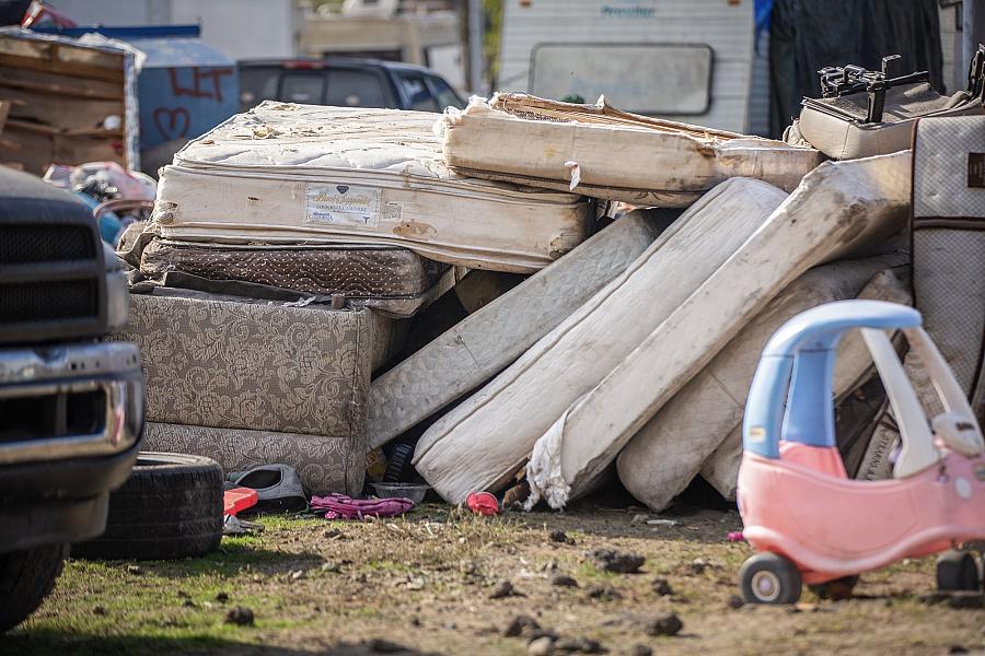 Mattresses in Garbage piles