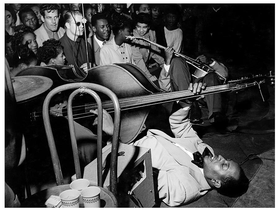 David Johnson, ‘Bass player Vernon Alley,’ 1948. © The Regents of the University of California, The Bancroft Library, University of California, Berkeley.