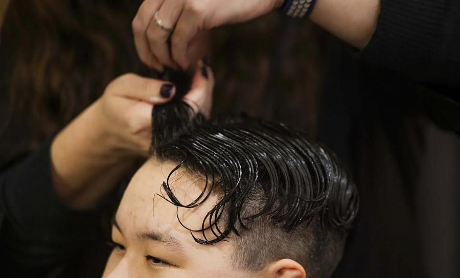 Image of a person having haircut