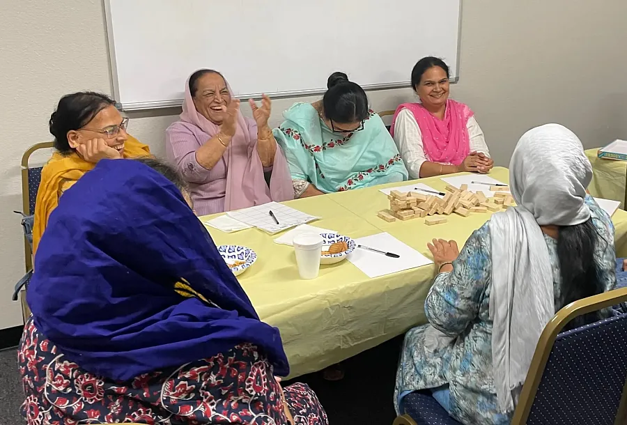 People sitting around a table
