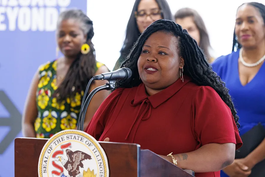 A person at a podium