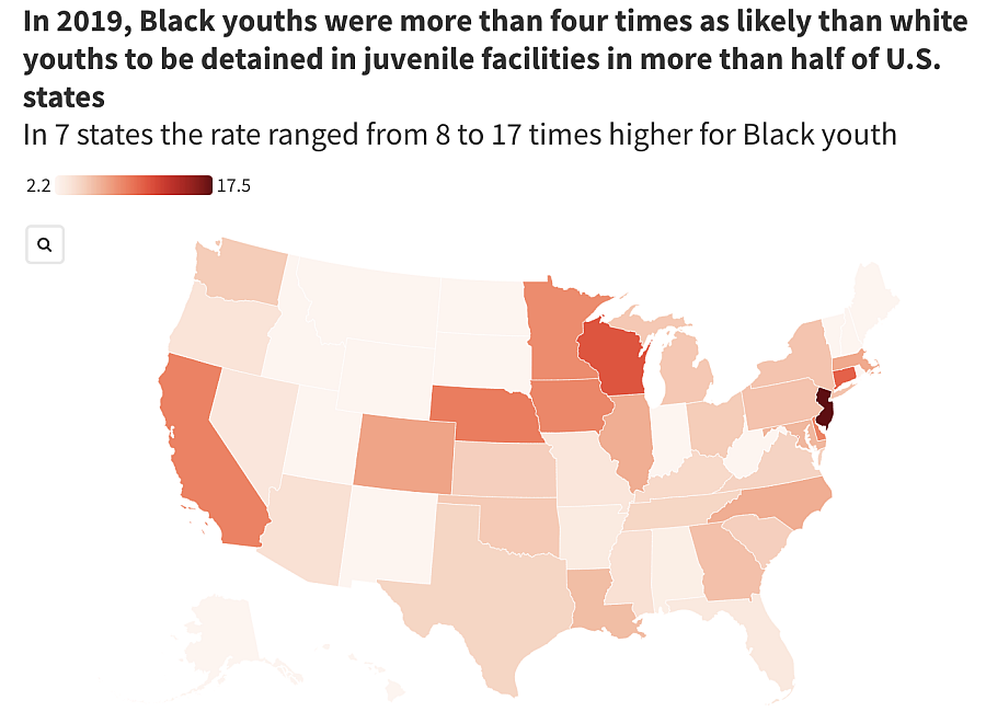 Source: Sentencing Project • Graphic by Anissa Durham For states that did not have available data, the rate was set to zero.