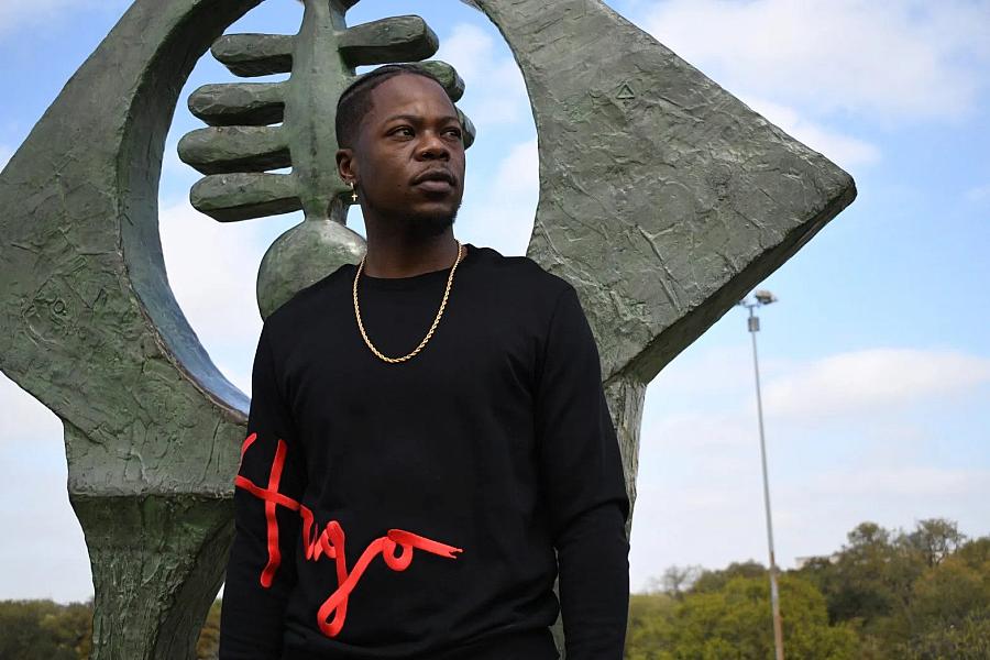 Kahlib Barton, 32, poses for a photo at Hermann Park in Houston on Feb. 25, 2023. (Aswad Walker/Word In Black)