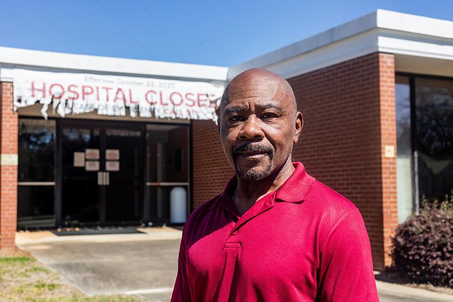 Vincent Gadson, a resident of Cuthbert, Georgia, says he is afraid of what having no emergency care nearby means for his community. (Eric Cash)