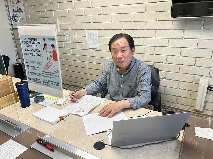 Man at desk