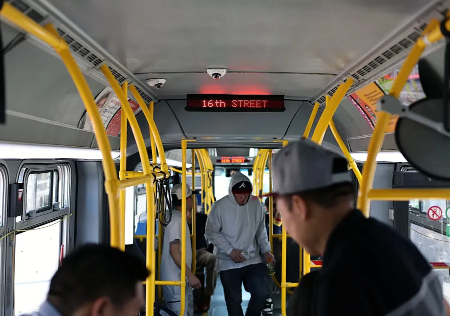 People in a bus 