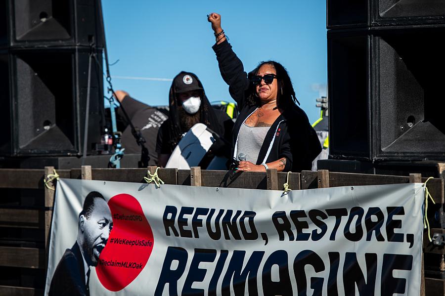 People rallying