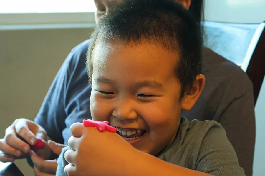 A child and an adult