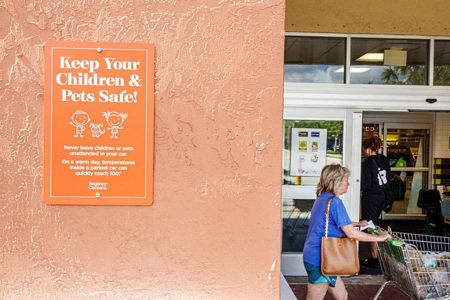 Wall with orange sign