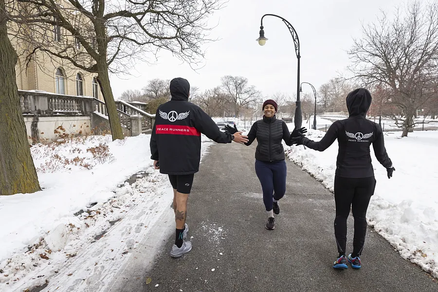People walking on a street