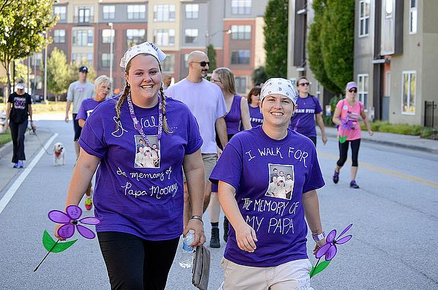 Participants in a 2013 walk to end Alzheimer's in Atlanta, Georgia.