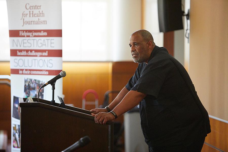 James Bell, founder and president of the W. Haywood Burns Institute, talks to 2018 National Fellows this week.