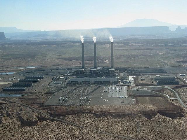 Navajo Generating Station is a coal-fired powerplant with a power of 2280 megawatts located on the Navajo Indian Reservation