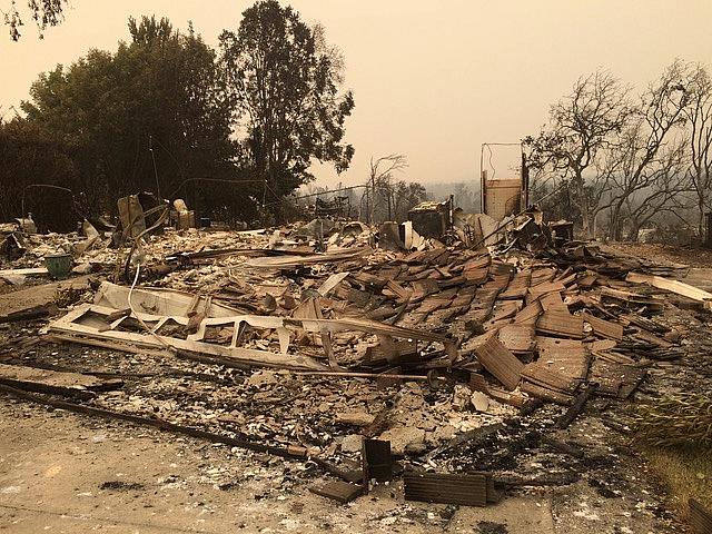 A wildfire destroyed hundreds of homes in Redding, California, in 2018.