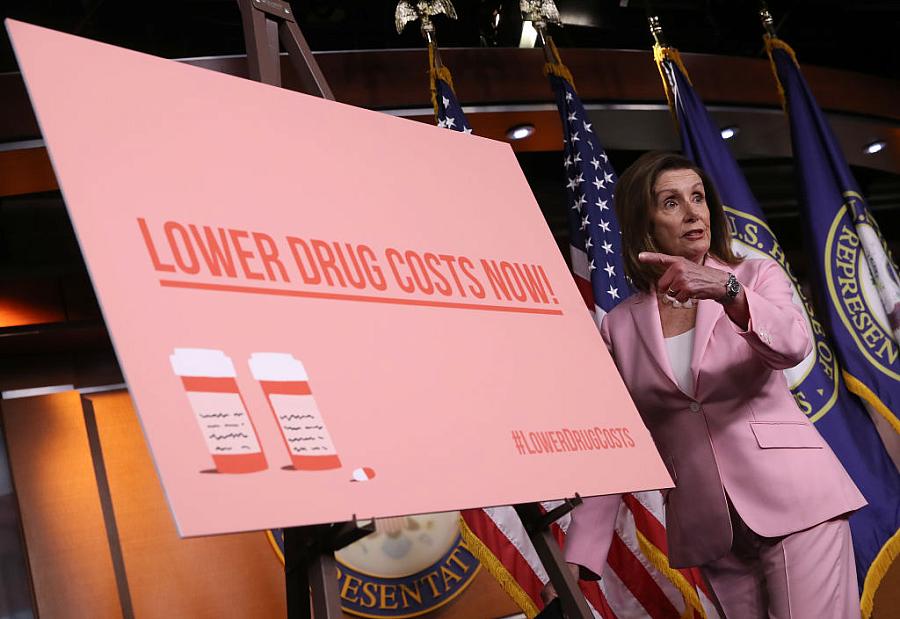 House Speaker Nancy Pelosi at press conference in September, where Democrats introduced their plan to lower prescriptio
