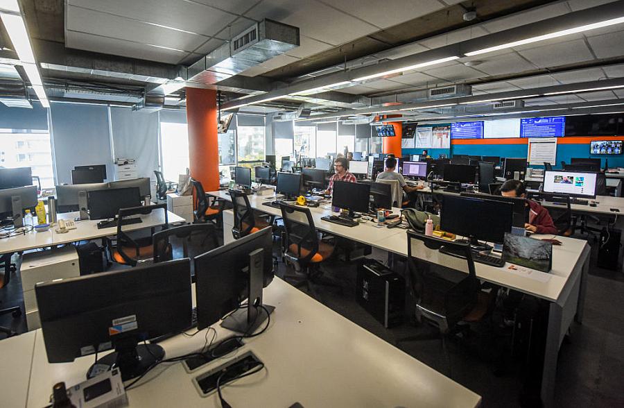 Newsrooms look rather empty these days as most reporter are working remotely from their homes.